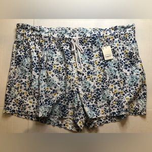 a.n.a Floral Shorts with Pockets and Drawstring